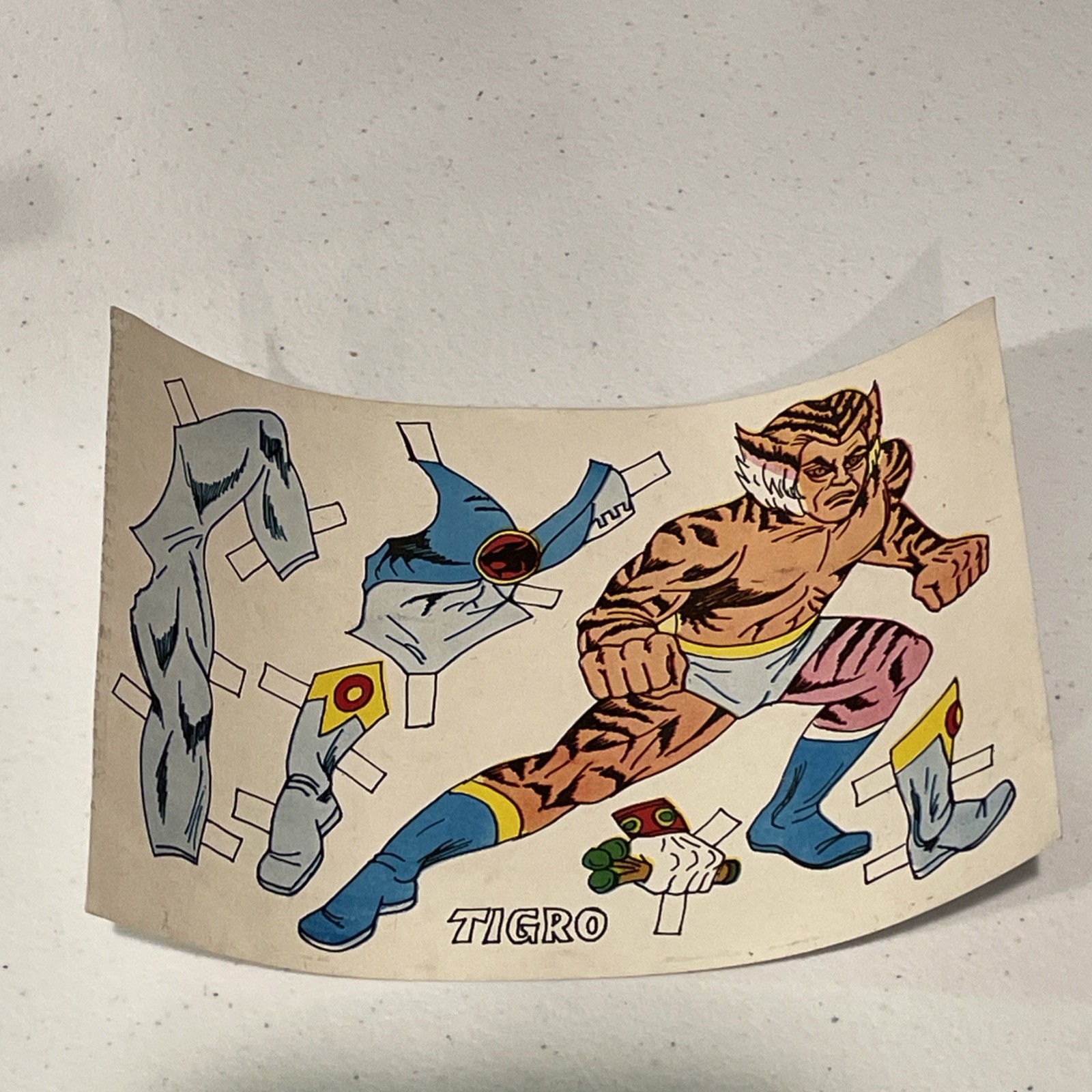 Vintage 80’s Thundercats Argentina Cut Out Paper Doll TIGRO Spanish ROCHE