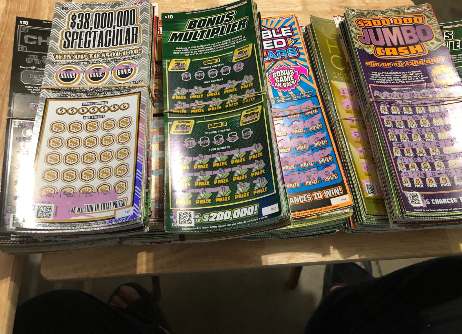 $10,000 Worth of NON-WINNING $10.00 INDIANA Lottery Scratch off Tickets 2025