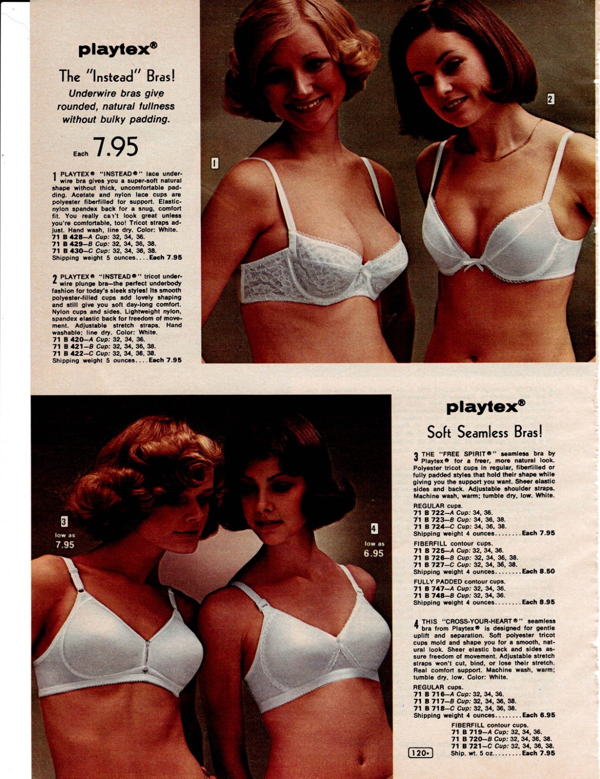 VINTAGE 70’S LADIES BRAS PHOTO CATALOG ADS PRINTS