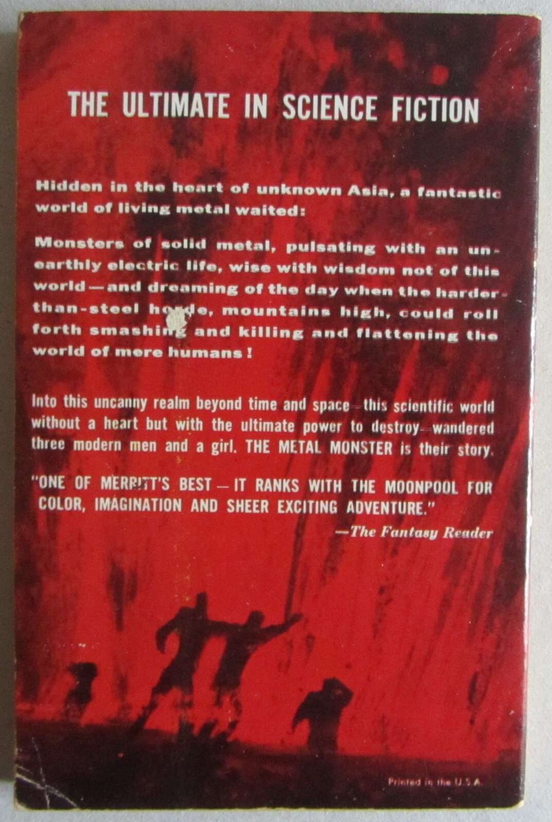 A. MERRITT~AVON PAPERBACK BOOK T-172~THE METAL MONSTER~1952~NF+
