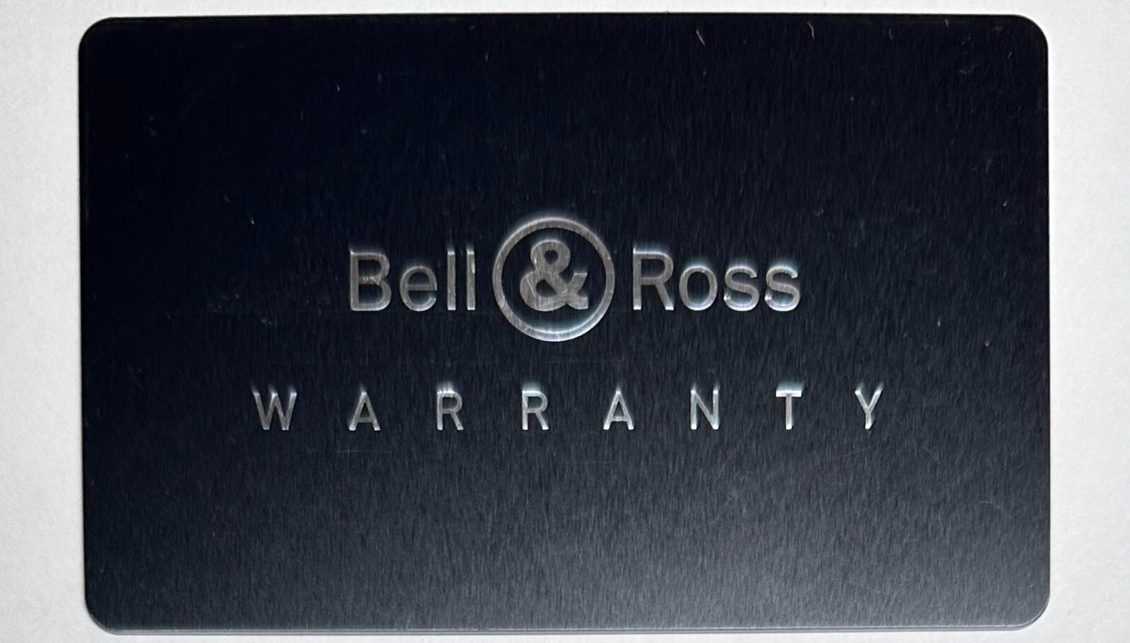 Authentic Bell & Ross Black Guarantee Blank Warranty Card Retailer Stamped