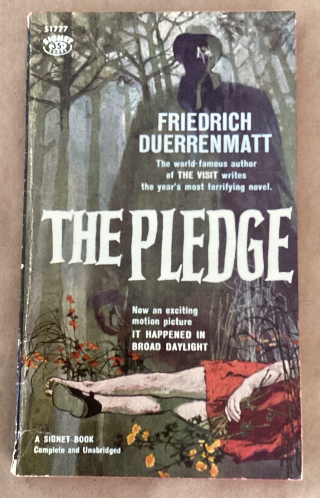 The Pledge Friedrich Duerrenmatt 1960 vintage paperback noir pulp Signet 1st prt