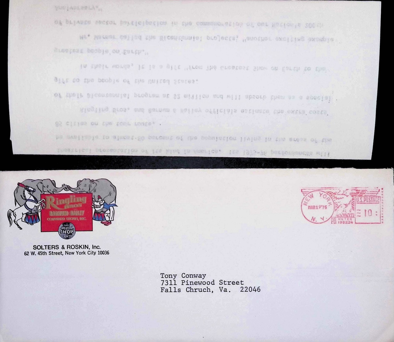 Ringling Bros Barnum & Bailey Circus Press Release 1975 Bicentennial Programs