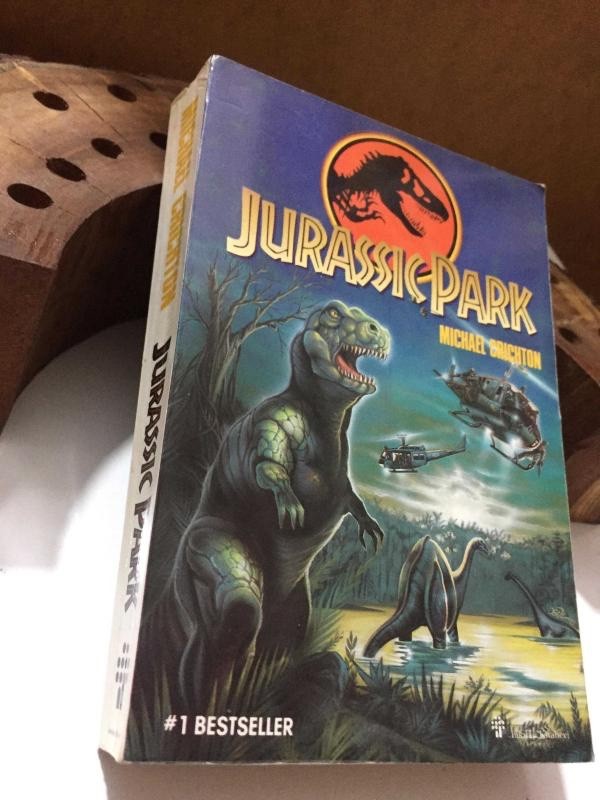 Jurassic Park Michael Crichton Vintage Paperback Novel Rare Dinosaur Book