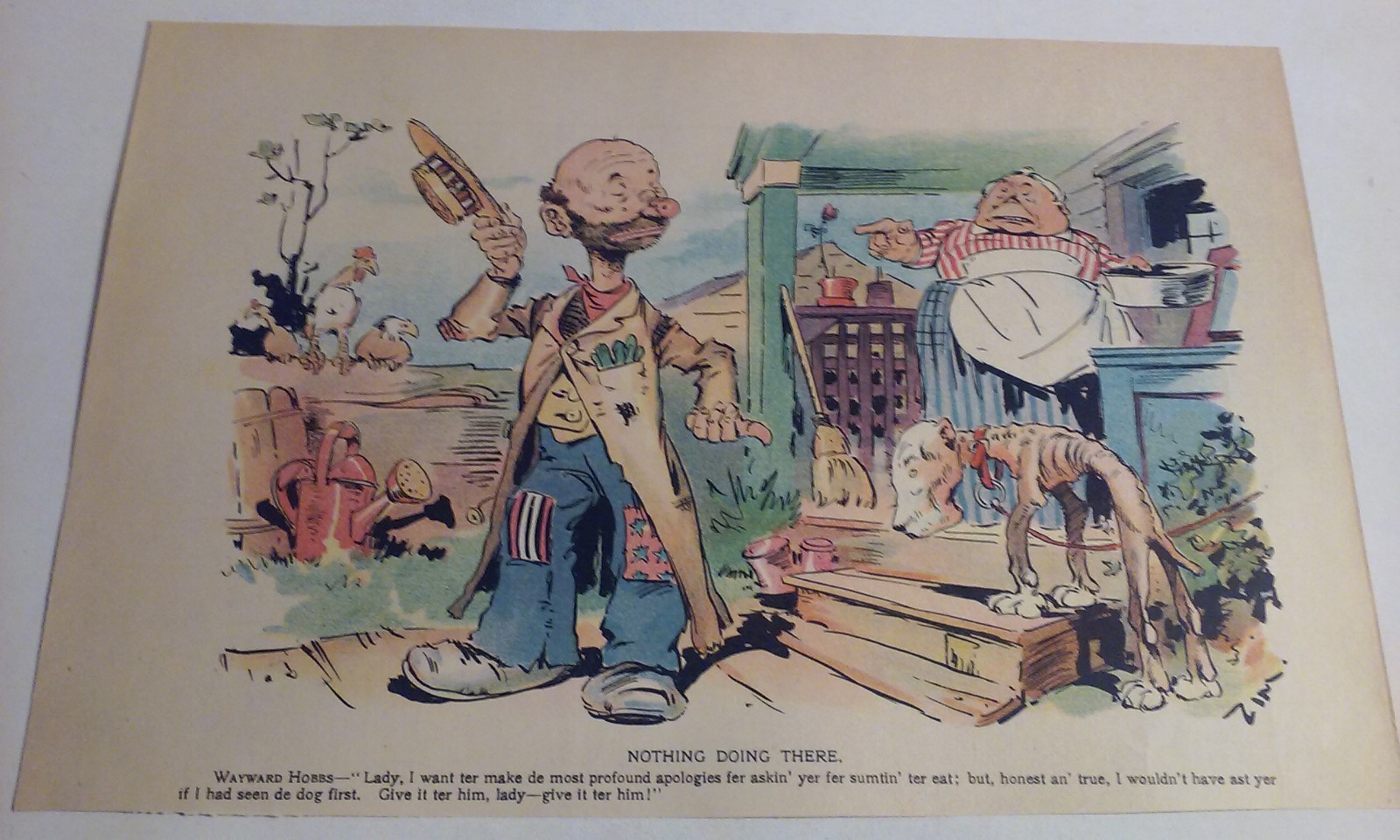 10 Early 1900’s Original Era Color Cartoons w/ Slang American Dialect Captions
