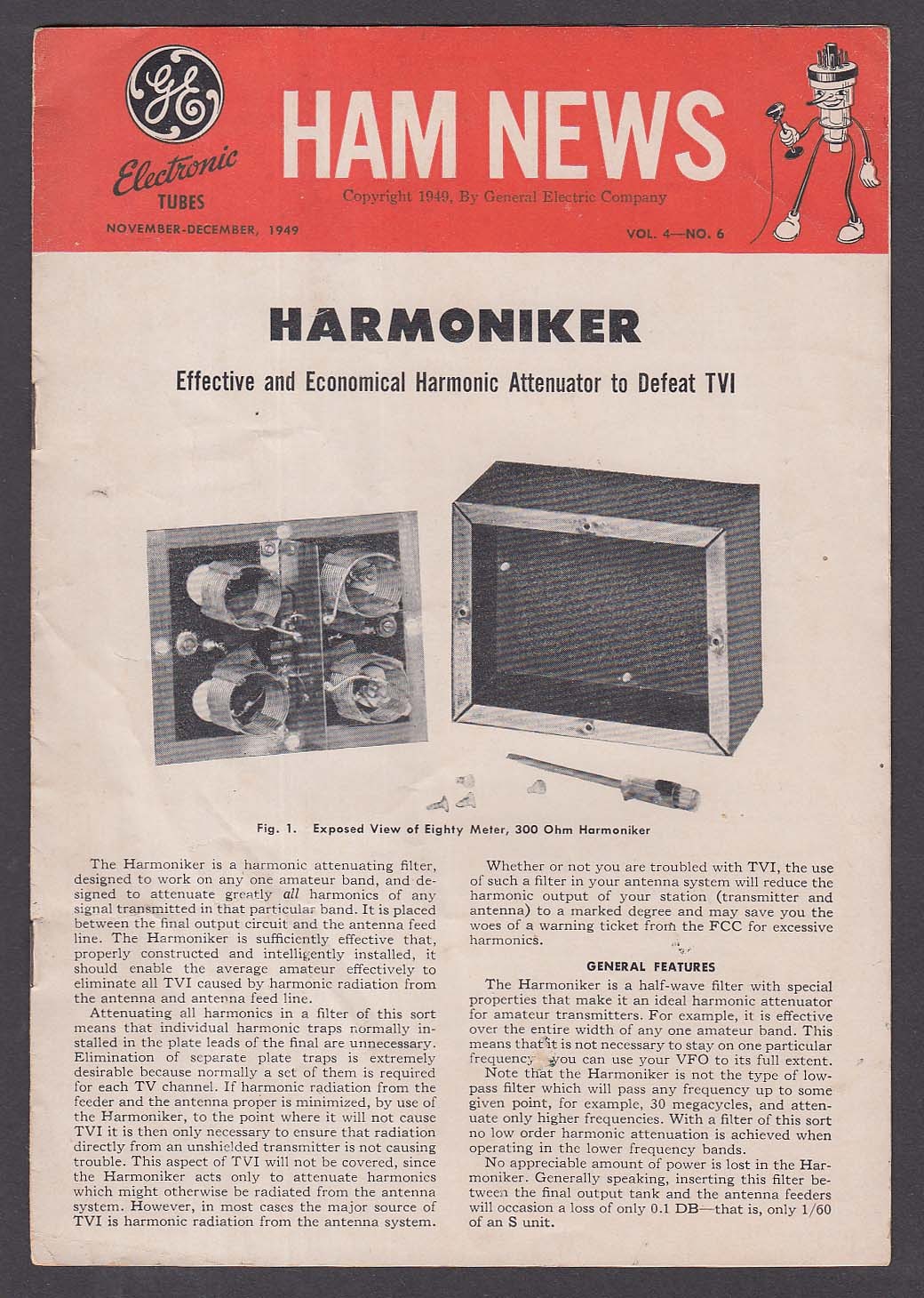 General Electric HAM NEWS Vol 4 #6 Harmoniker 11-12 1949