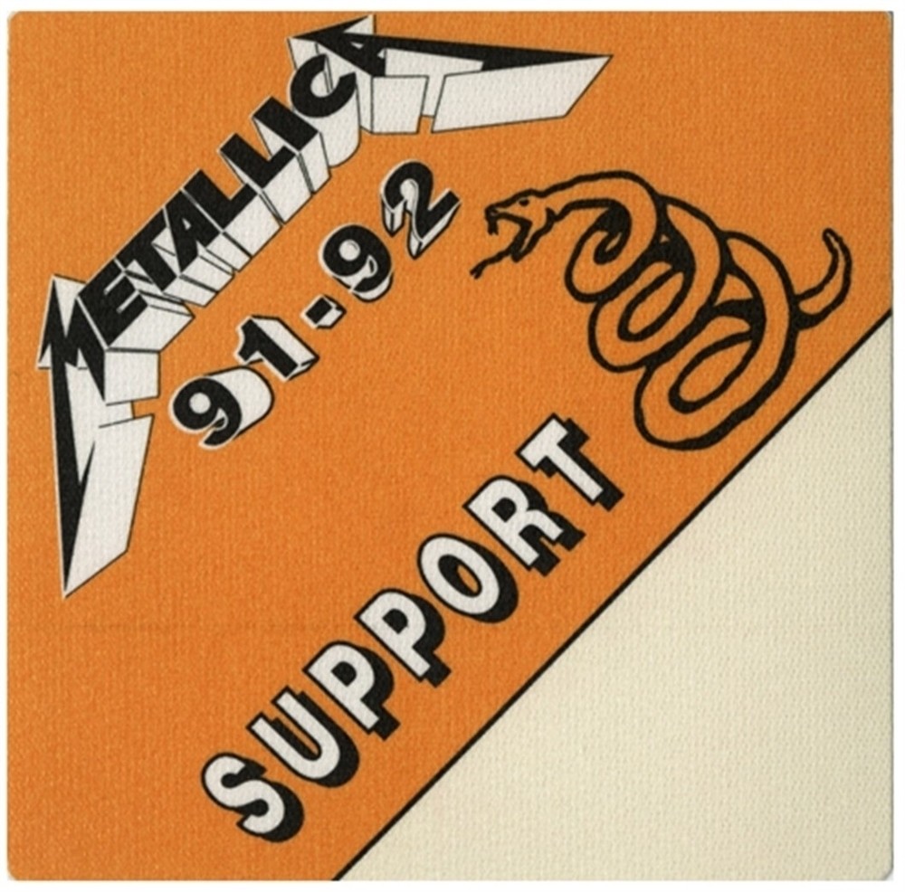 Metallica 1991 Wherever We May Roam concert tour Support Backstage Pass