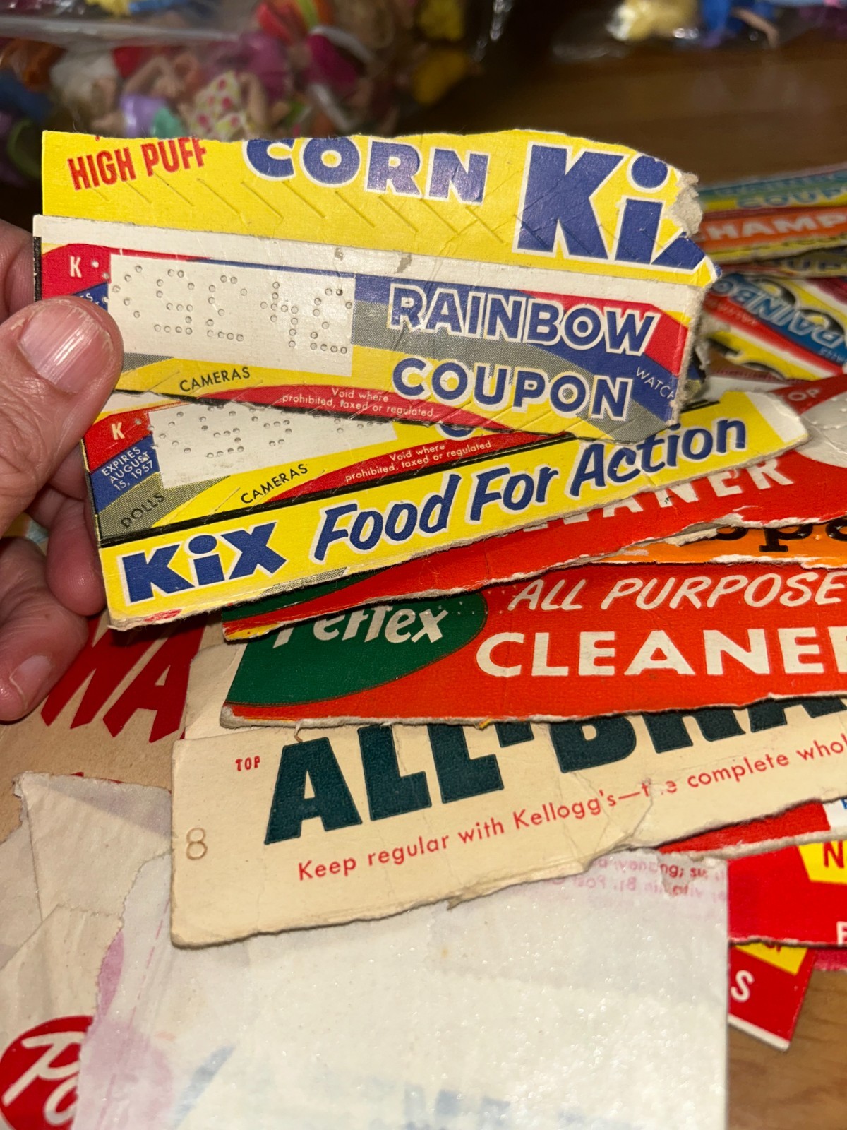 Vintage Grocery Labels, Box Tops, Cereal labels lot