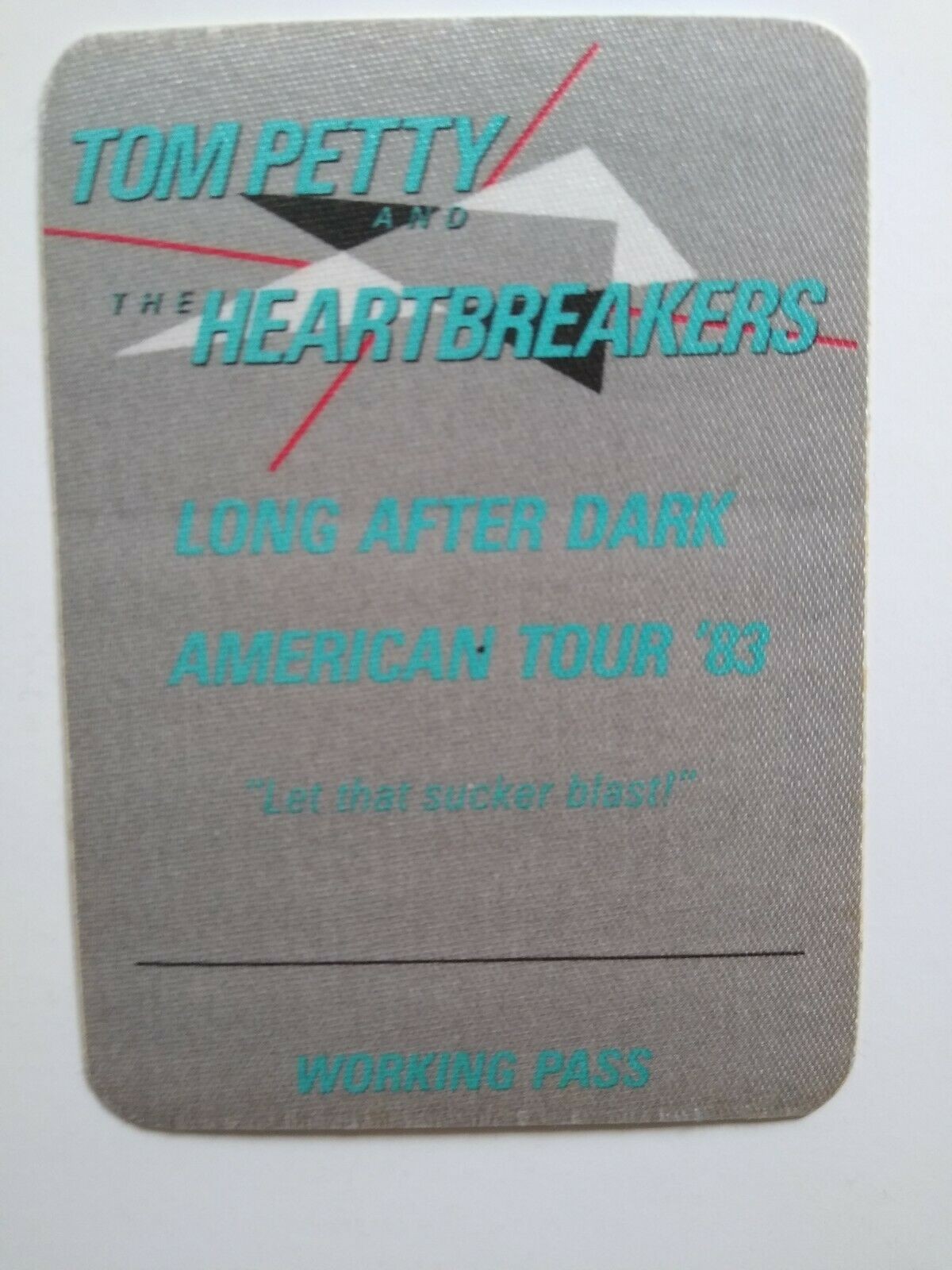 Tom Petty And The Heartbreakers Backstage Pass Original ’83 Long After Dark Tour