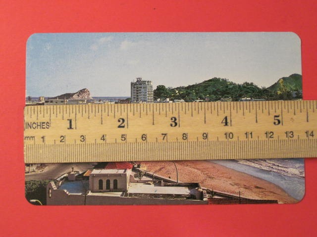 Tarjeta Post Card: Beach & Boulevard of Olas Atlas – Sin., Mexico