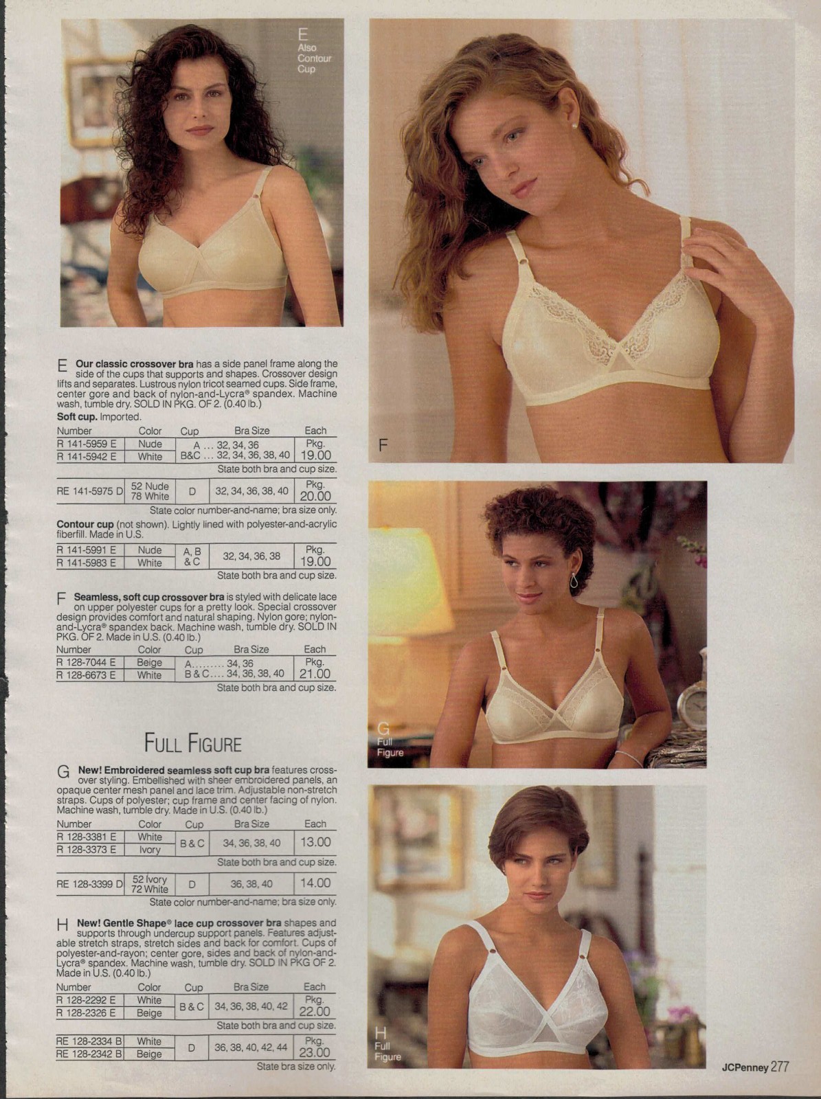EARLY-1990S JCPENNEY CATALOG LINGERIE & FASHION CLIPPING PAPER ADS PRINTS