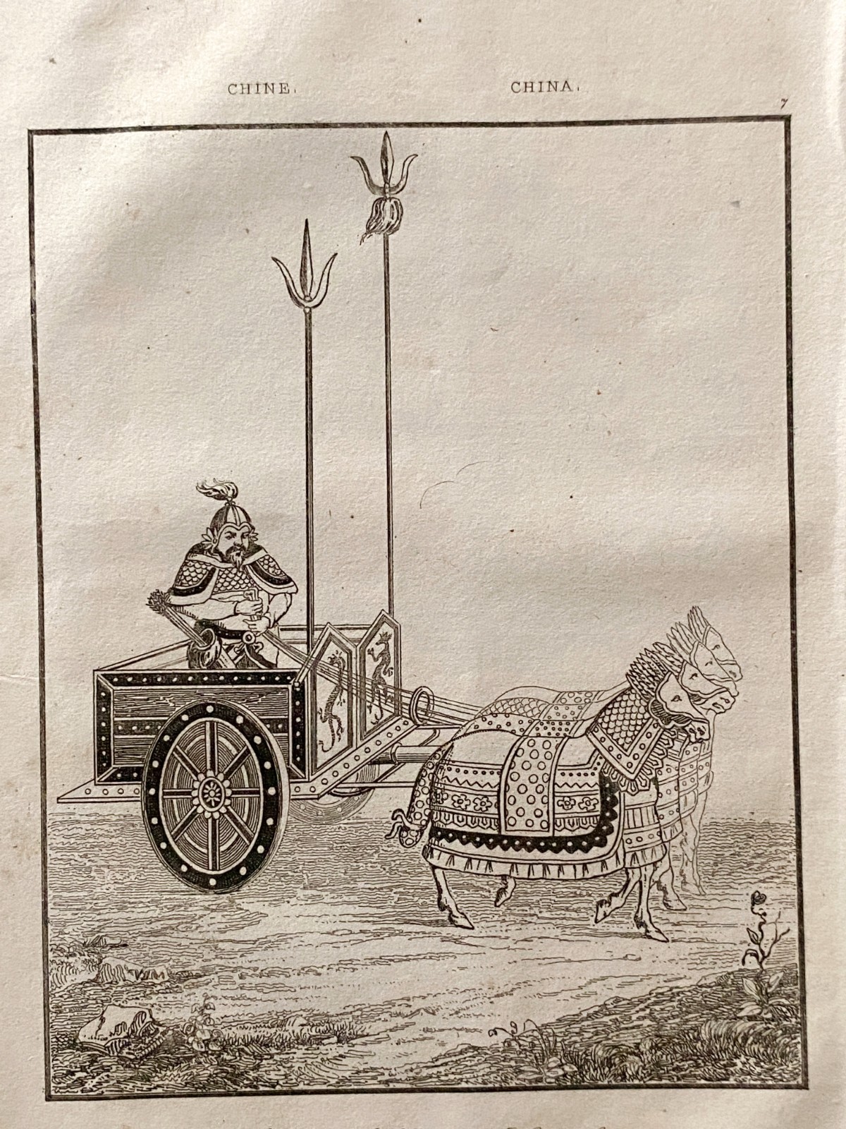 Lithograph China “War Chariot Of A General”