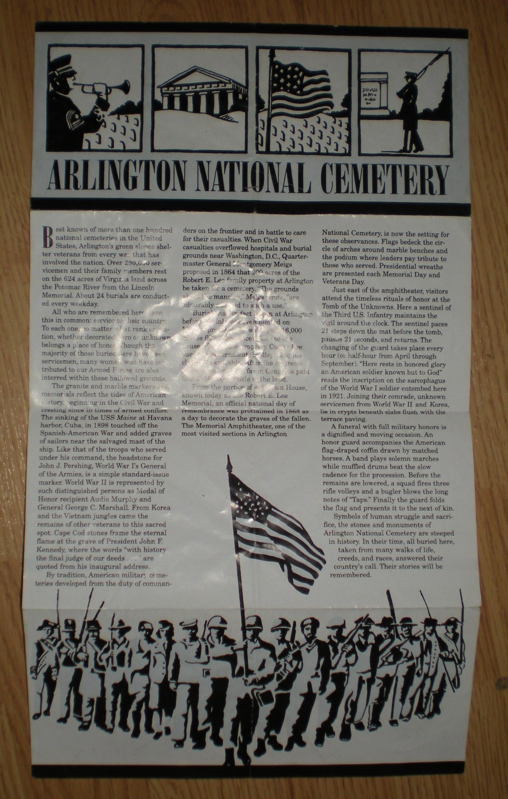 2004 Arlington National Cemetery Park Washington DC Map Guide Travel Brochure