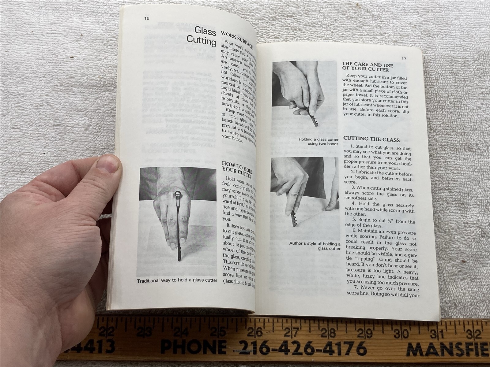 1988 Vintage Working with Stained Glass Paperback by Marianne Warner
