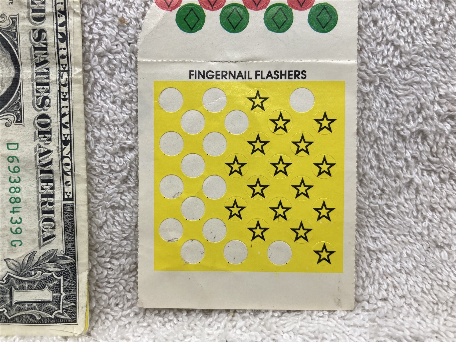 1980’s 1990’s Fingernail Flashers Decal Stickers Crackerjack Prize ? Vtg