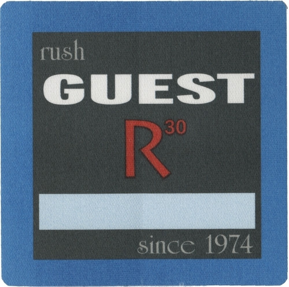 Rush 2004 30th Anniversary concert tour collectible Band Guest Backstage Pass