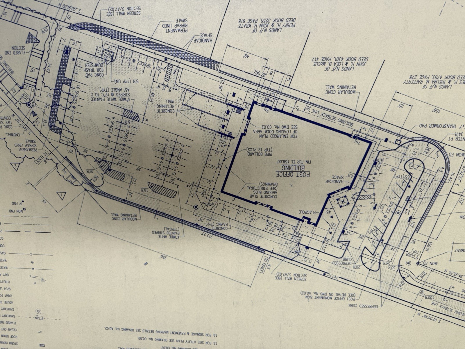 Vintage 1996 USPS post office Blueprint Set – Collegeville, Pa architectural