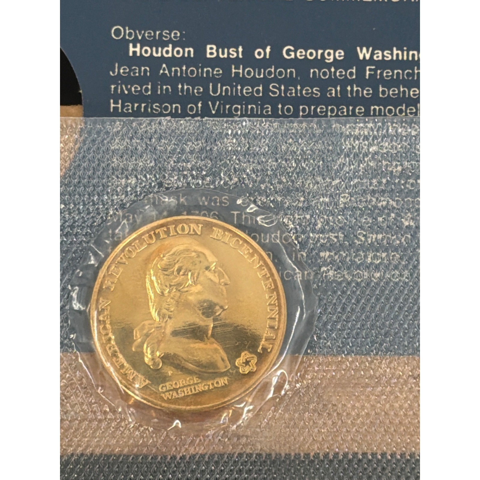 1976 American Revolution Bicentennial Cover Medals Washington & Jefferson