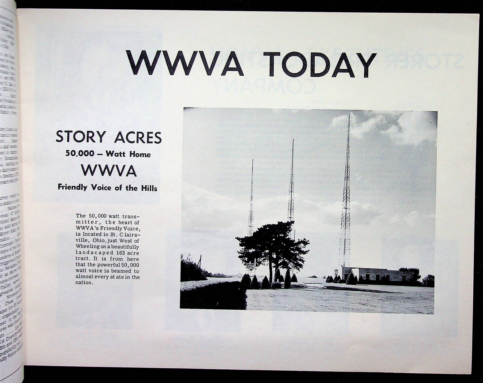 WWVA CBS Radio Network 30th Anniversary Album 1926-1956 Booklet Storer Broadcast