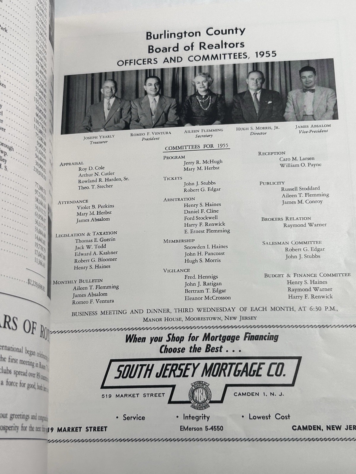 Burlington County NJ 1955 Real Estate Magazine
