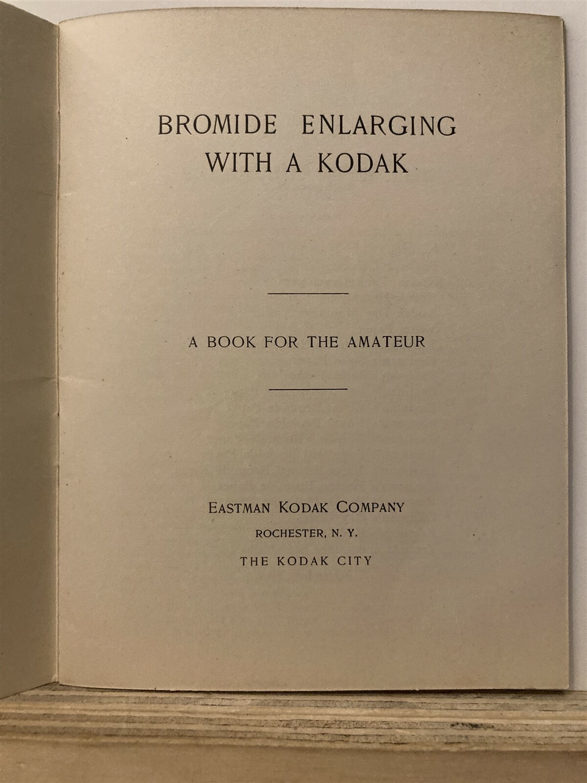 1906 Eastman Kodak Bromide Enlarging Booklet Photography Photos 1900’s Vtg