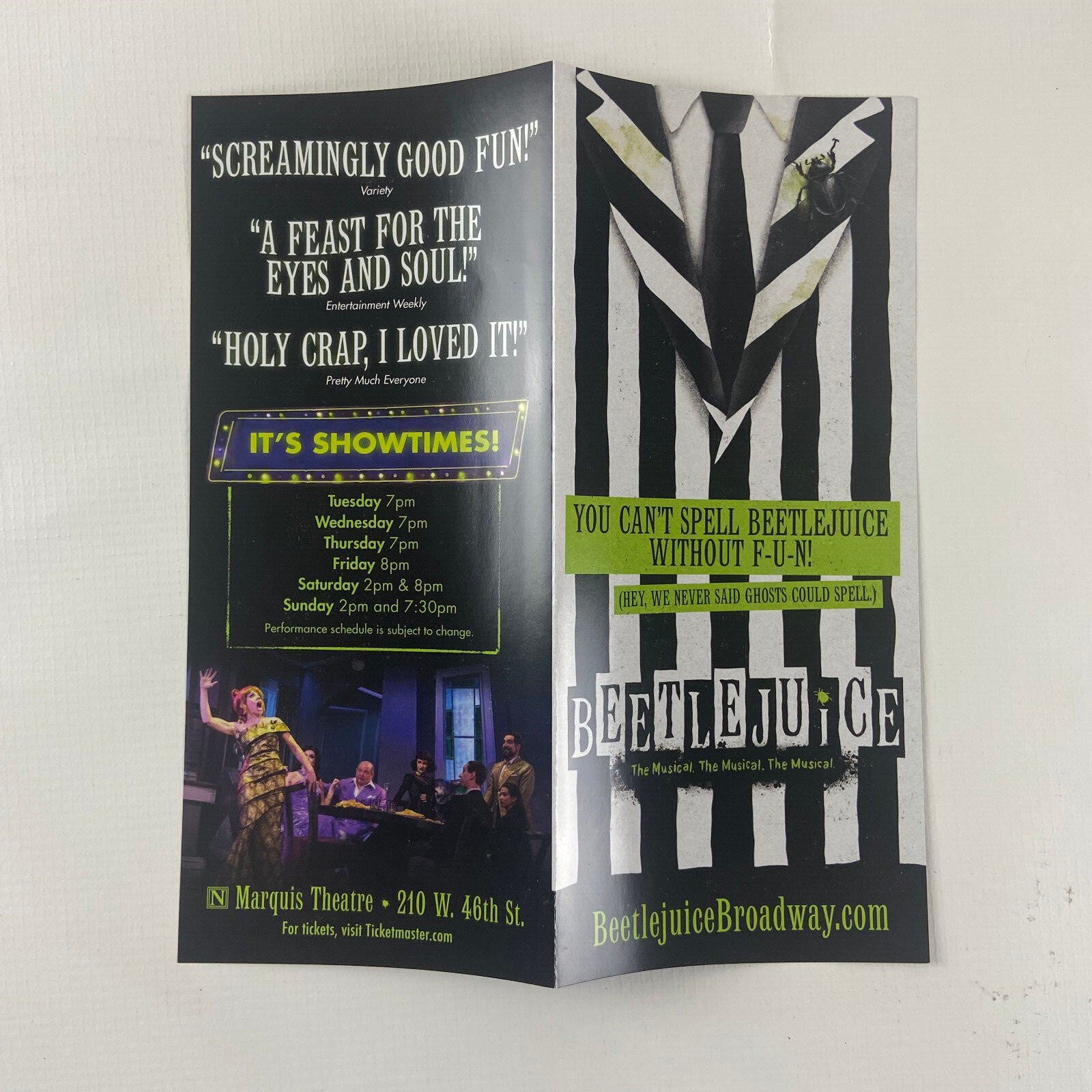 Bettlejuice Ghost 2022 Ad Flyer Broadway NYC New York City Advertisement Ads