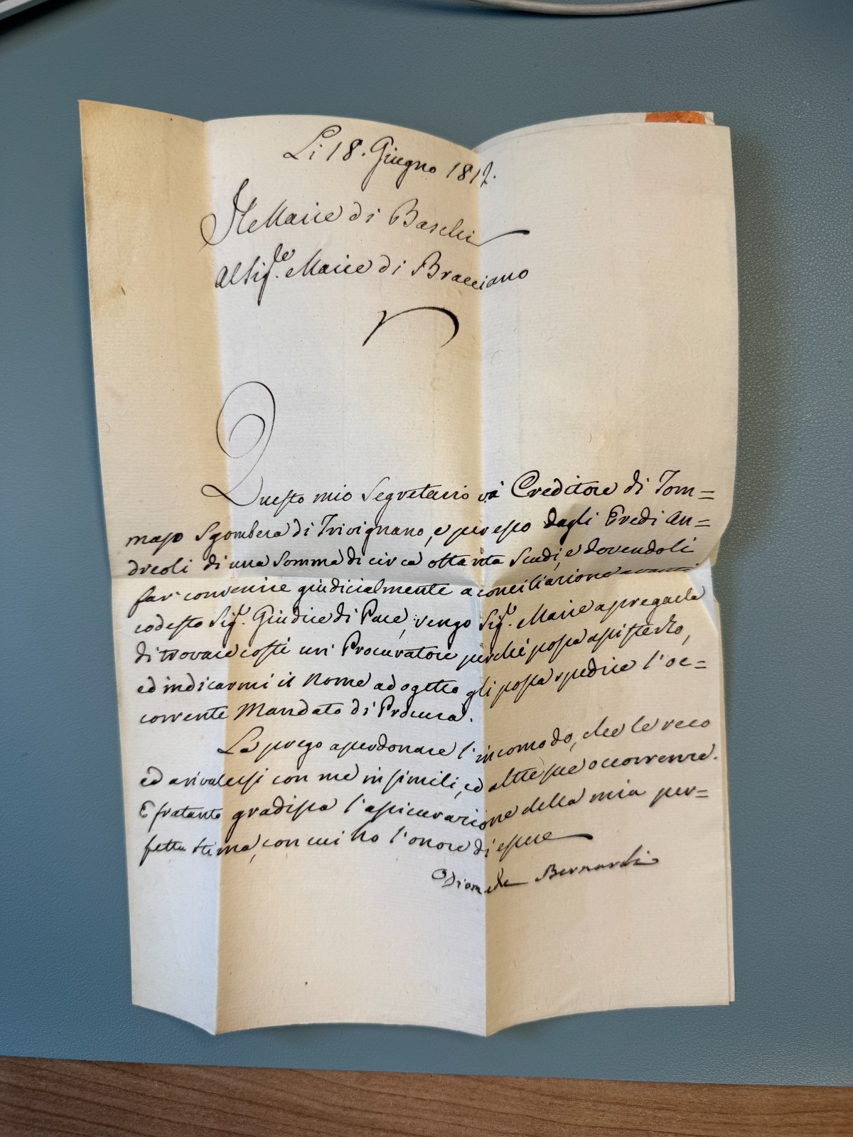 First Empire Letter From ORVIETO (Conquered TRASIMENE Dept) 1812 Imperial Eagle