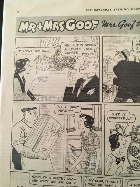 Vintage 1935 – Chase Sanborn Coffee Mr Mrs Goof Cartoon Magazine Print Ad