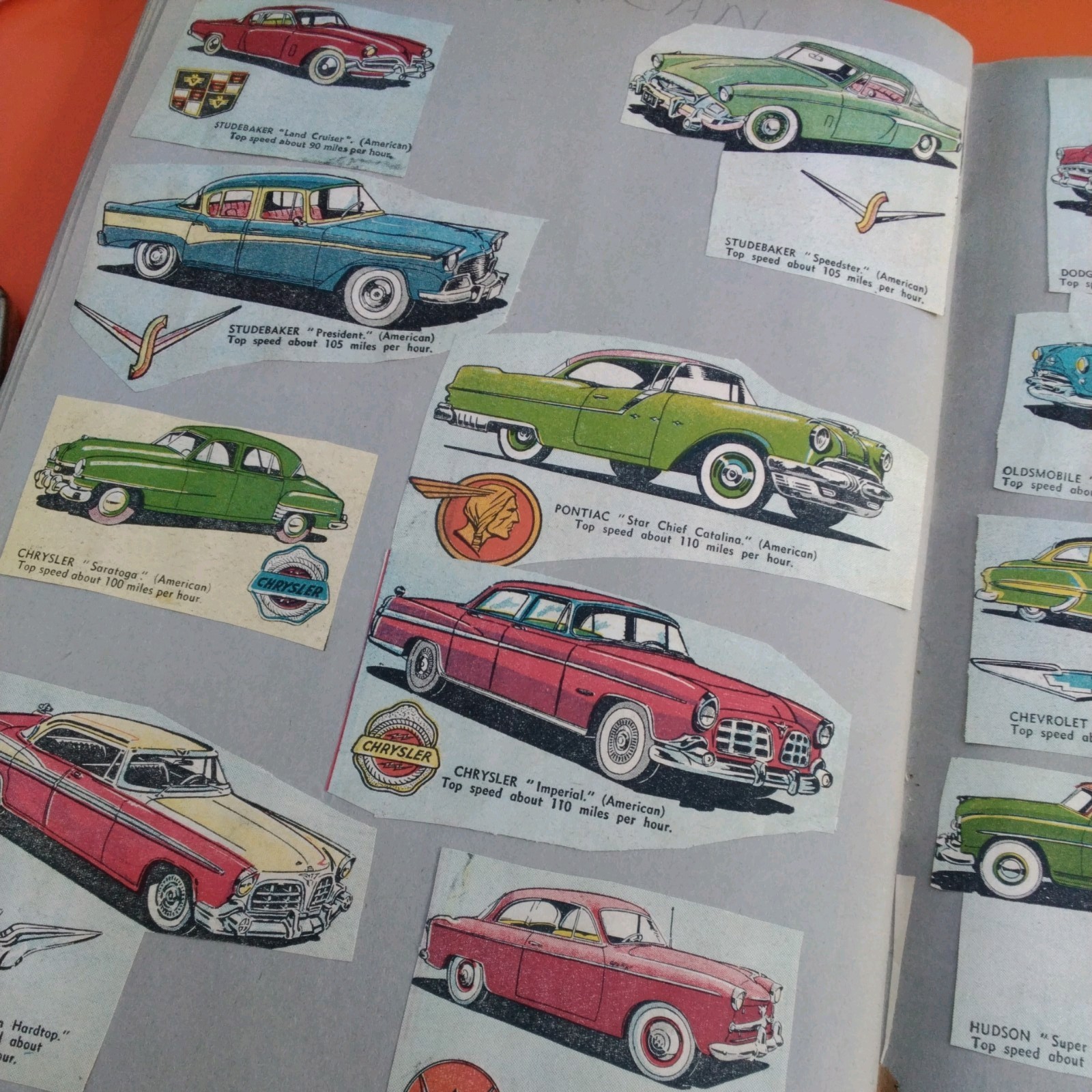 Vintage Retro 1950-60s Scrap Book Album Eagle Comic Classic Cars Cutouts Rare