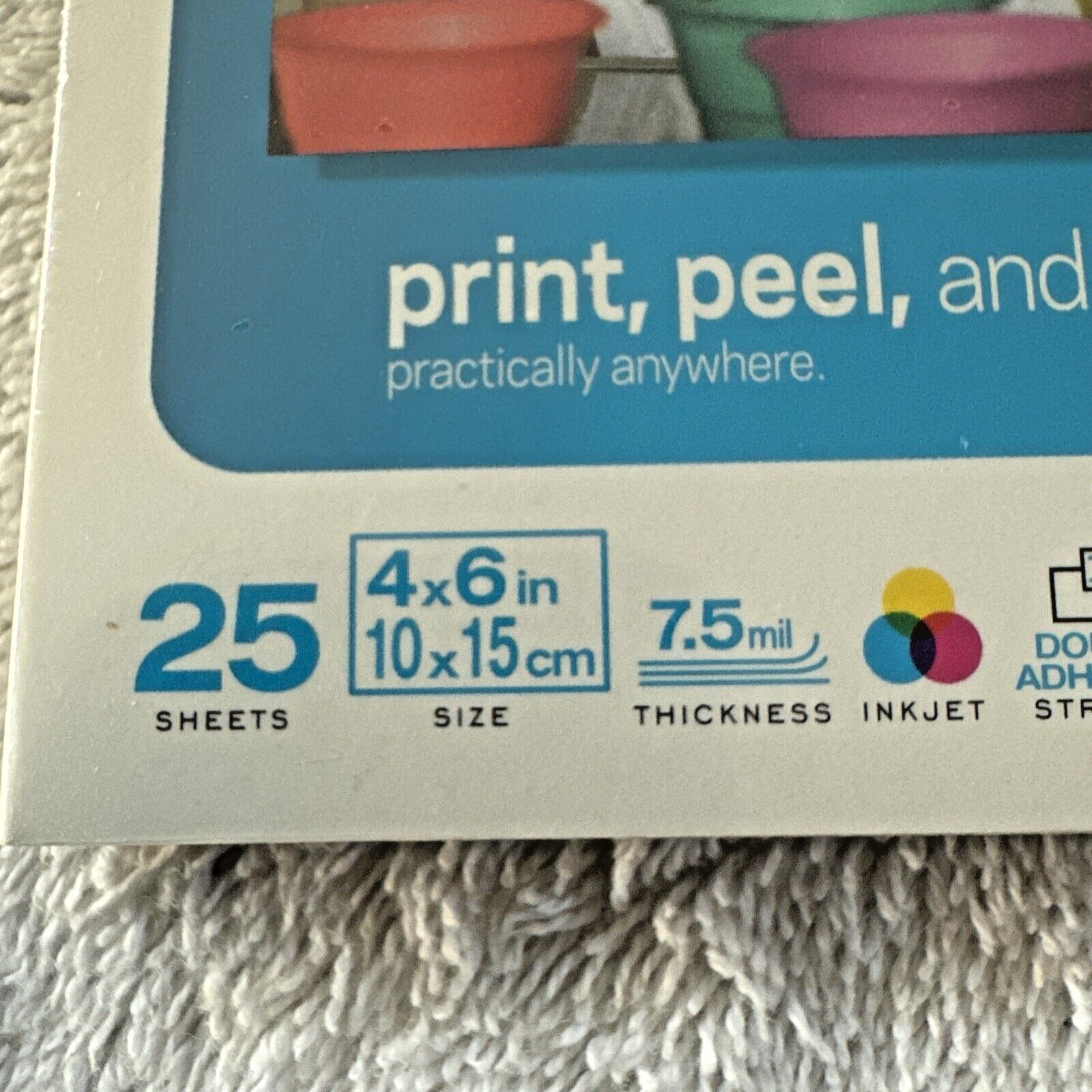 3M/Post-It Sticky 4”x6” 1-Matte / 1-Gloss Photo Picture Paper 50 sheets 2-Paks