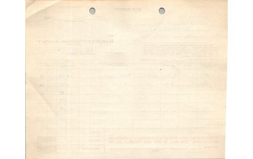 Railway Express Agency REA 1938 Statement ICC Railroadiana Onion Skin Doc.