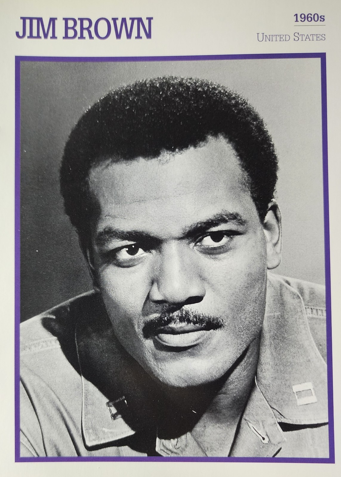 Jim Brown Picture Card Hollywood Film Star Wall Art Celebrity Movie Decor NOS