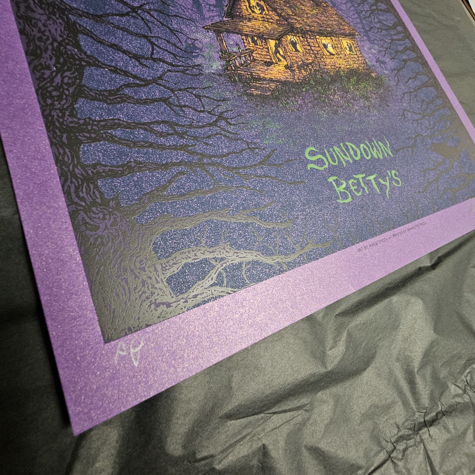SIGNED Marq Spusta Widespread Panic PURPLE VARIANT AP Artists Proof Print Poster