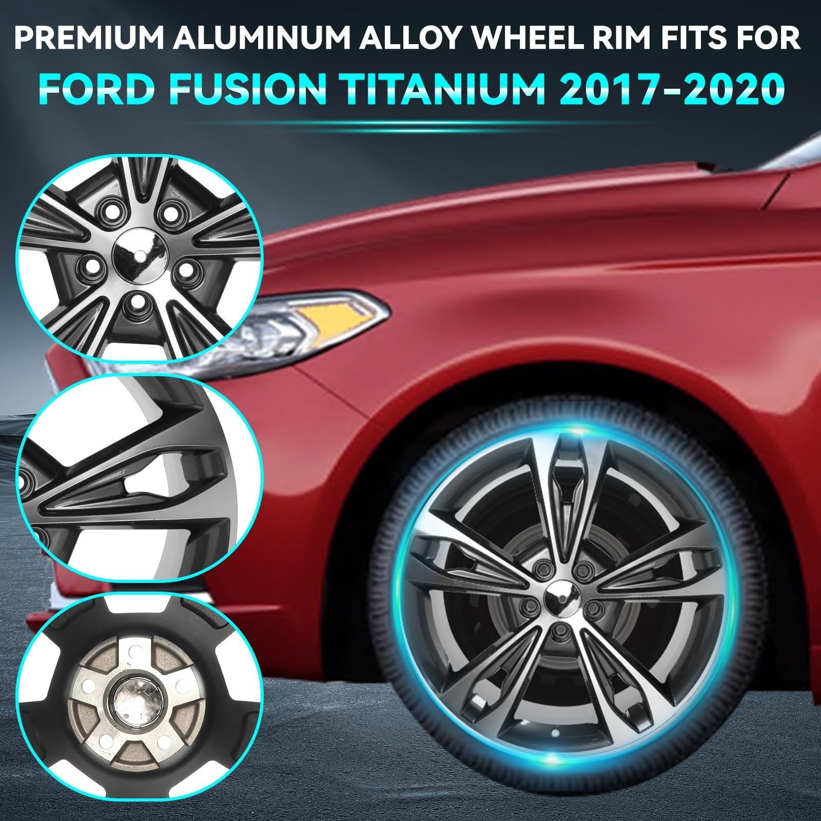 New 19 inch 19×8 inch Premium Aluminum Alloy Wheel Rim Fits for Ford Fusion T…