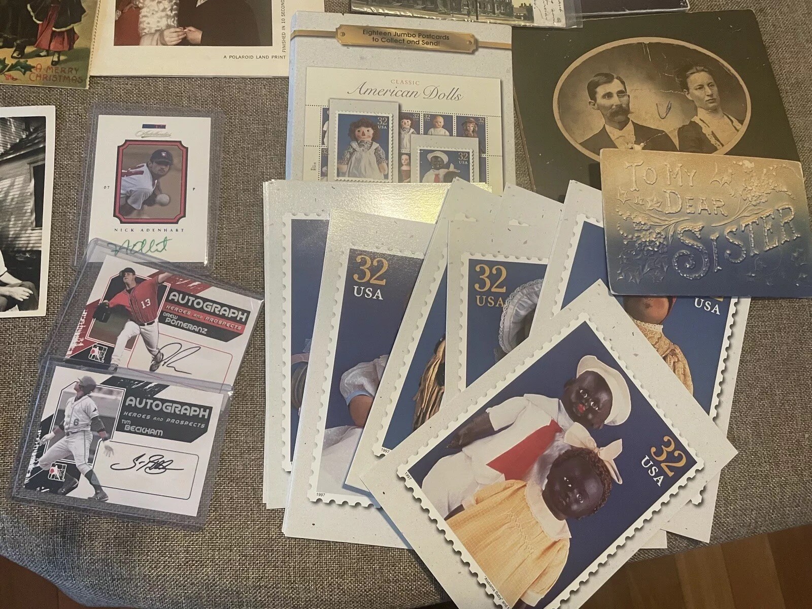 Large Epherma Lot. Photos, Baseball Cards, Ship, Antique Postcards, Autographs