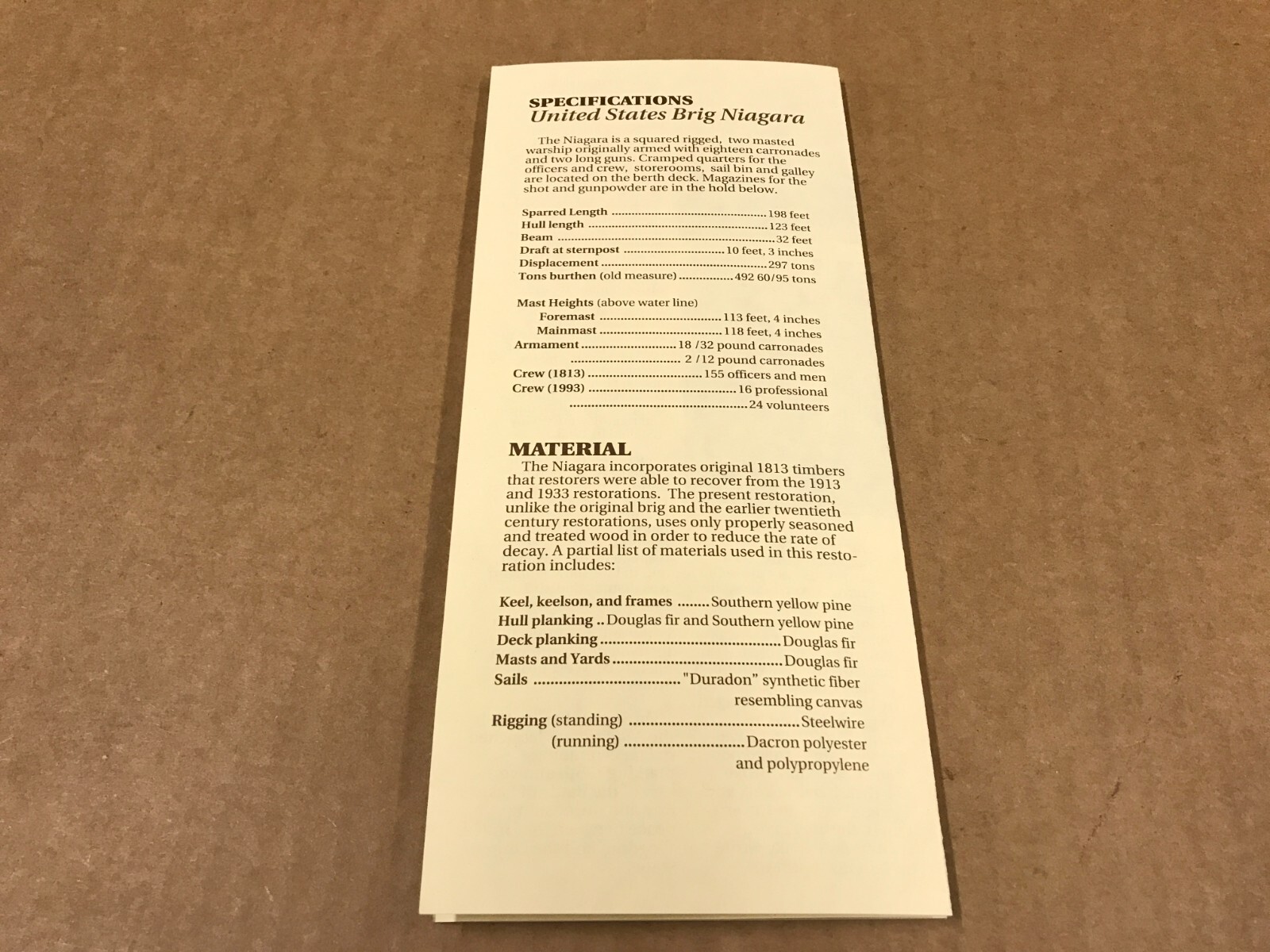 Vintage Flagship Niagara, Eerie County Pennsylvania Brochure