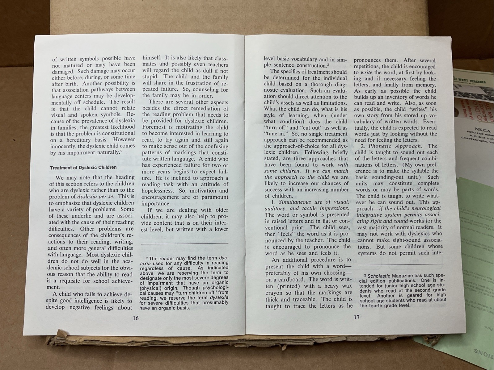1978 Scottish Rite Programs For Aphasic & Dyslexic Children Booklet B68