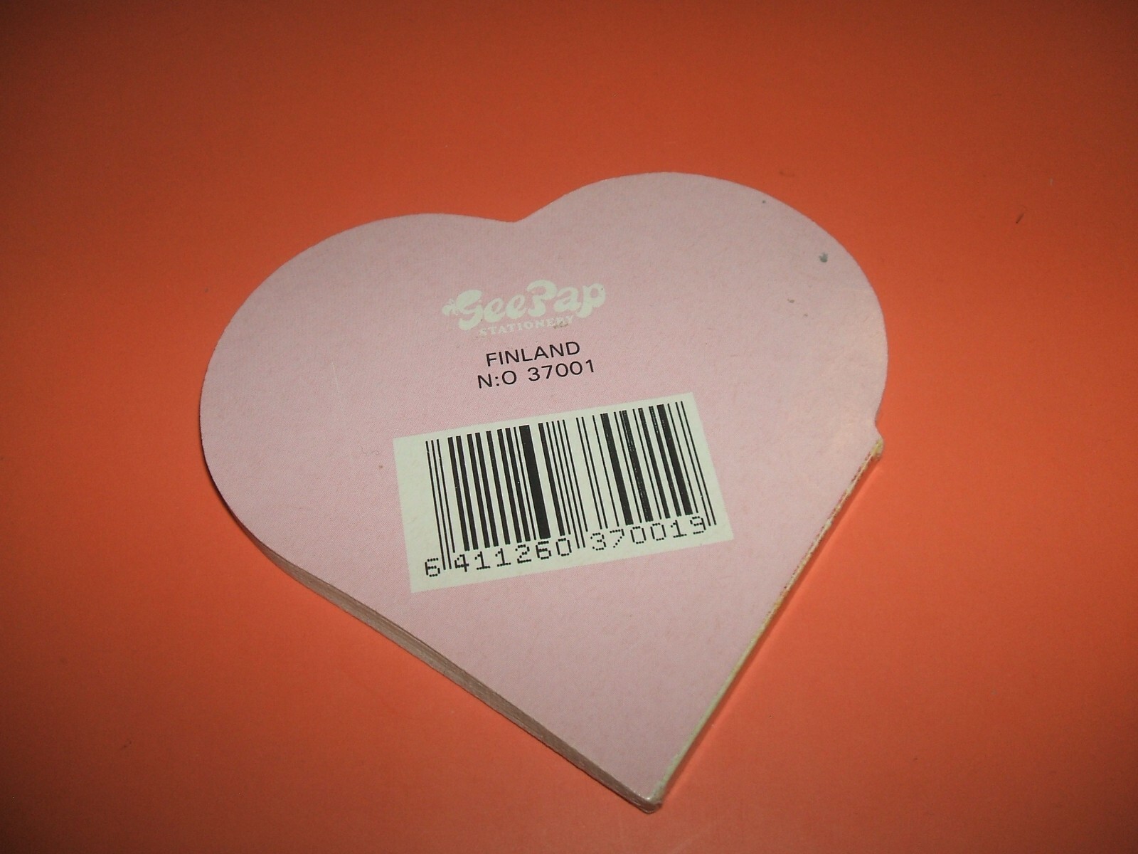 Vintage 80s 90s Gee Pap Finland Ragdoll Cat Heart Shaped Notebook Notepad