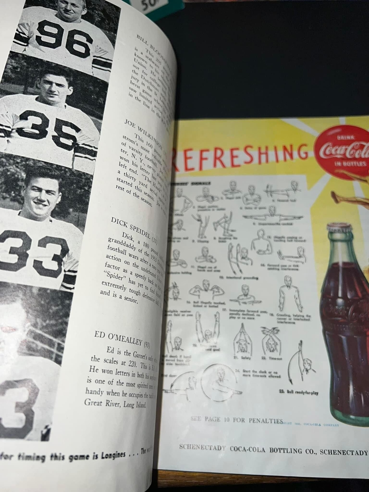 Vintage football programs 4 Rochester Buffalo ny early Coca Cola sports