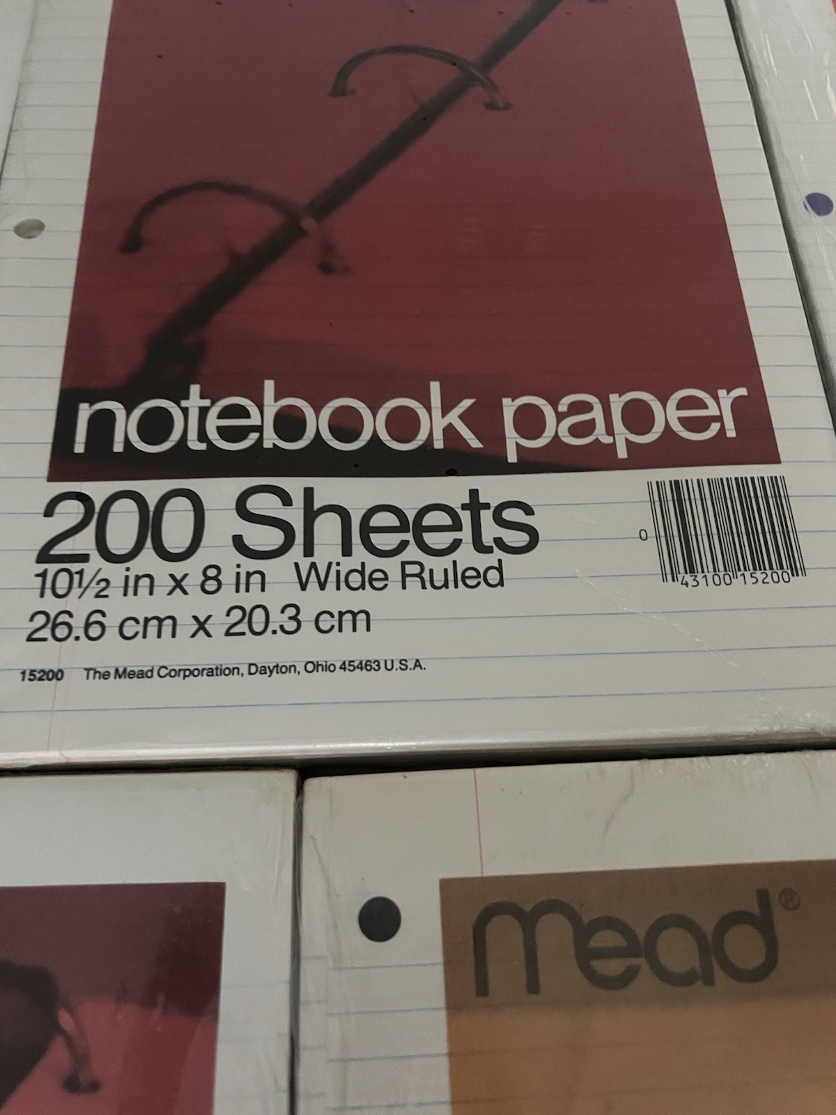 Vintage Mead Notebook Paper NOS Sheets Pamida Advertising New Sealed Old Stock