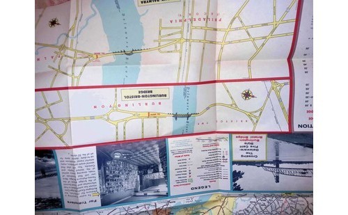 1960s Burlington County NJ Road Map Brochure Cover County Officials
