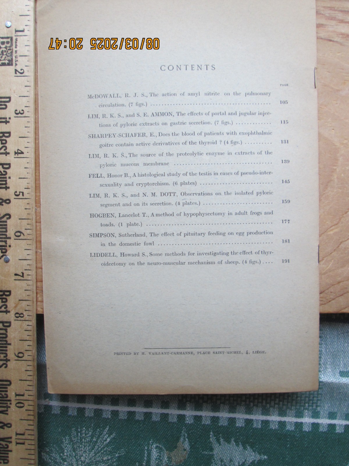 Quarterly Journal of EXPERIMENTAL physiology may 1923