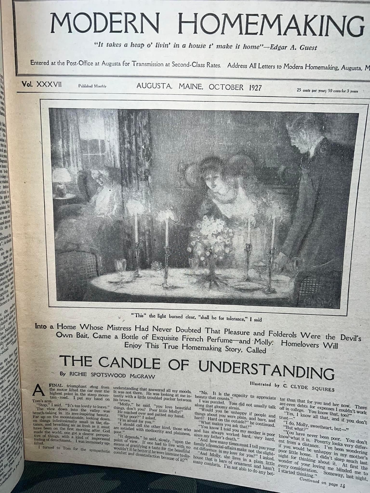 Antique women’s magazine 1917 October- Halloween cover Modern homemaking