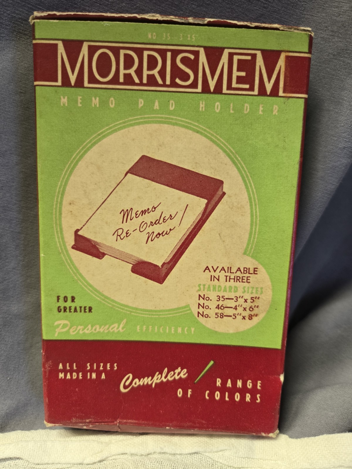 1960s Vintage MorrisMem Telephone Blank Paper Pad With Memo Pad Holder USA Made