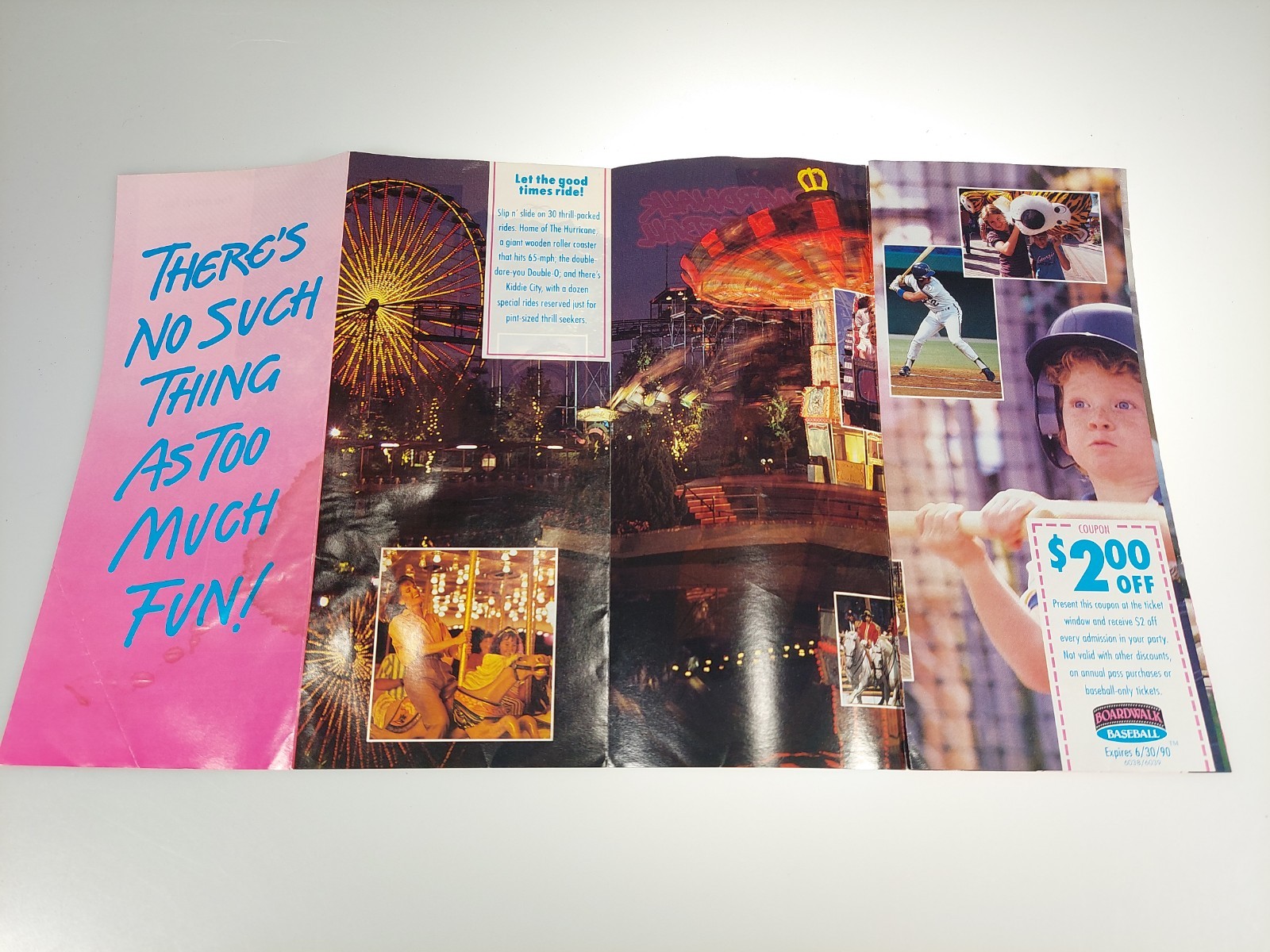 Boardwalk and Baseball Davenport Florida Theme Park Travel Brochure 1989