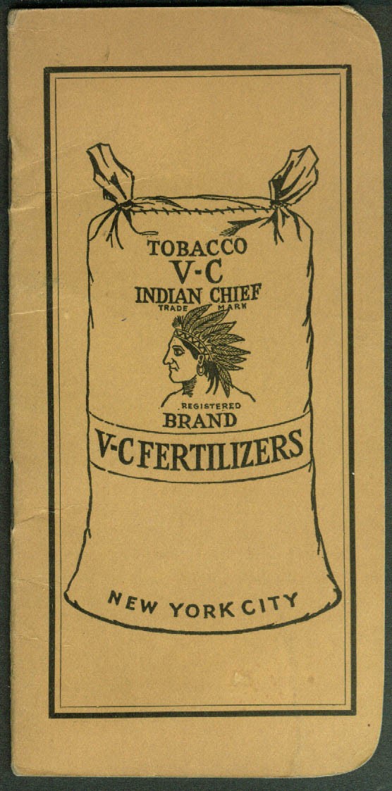 V-C Fertilizers New York City pocket memorandum notebook 1927 1928