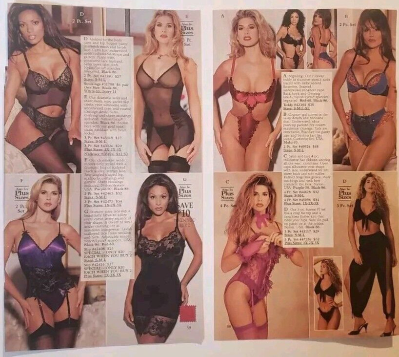 Vintage Women’s Bra Panties Lingerie Underwear 2 Pages 2-sided Catalog Print Ads