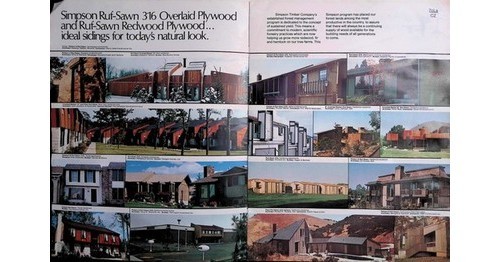 Simpson Timber Ruf-Sawn Plywood Brochure – 1975 Architectural Reference