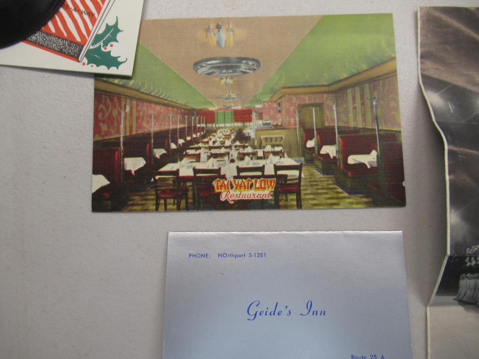 1954 NYC Souvenirs Programs Menus Plus Danny’s Hideaway Recorded Message ch420