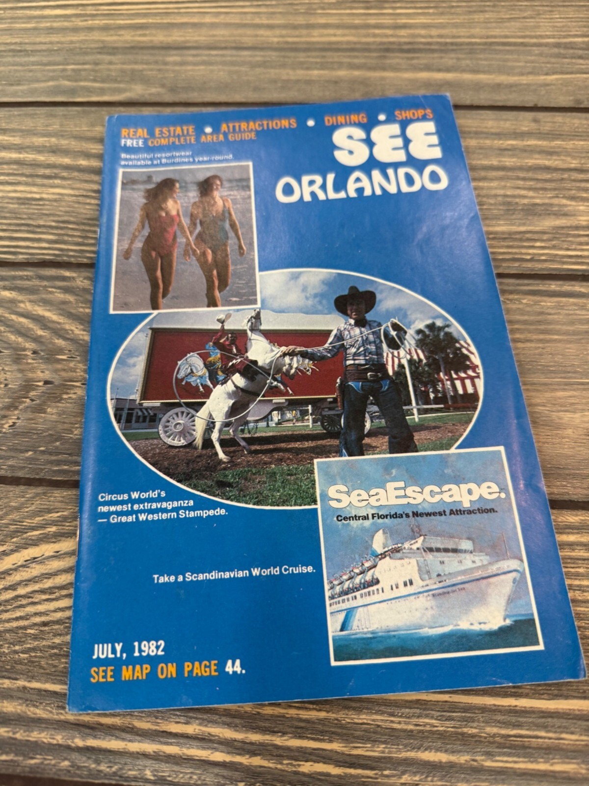Vintage July 1982 See Orlando Travel Guide Magazine